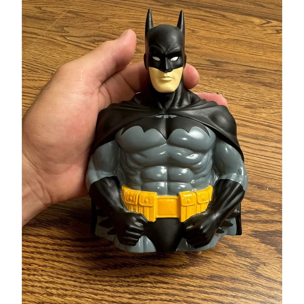 Justice League Batman Coin Bank DC Marvel 3D Toy Figure Piggy Bank PVC With Plug